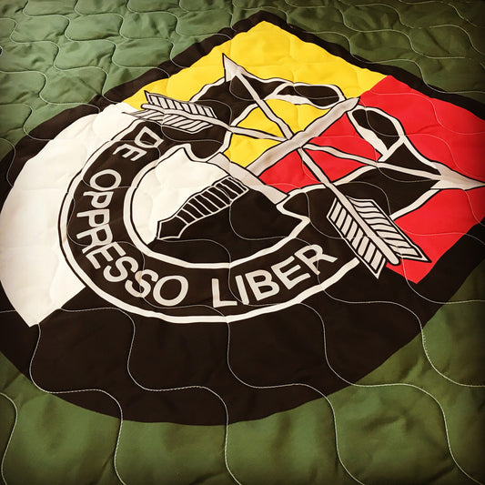 Woobie USA Throw Blanket - 3rd Special Forces Group on Green