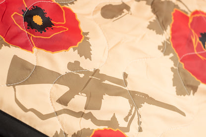 Woobie USA Throw Blanket - Poppies of War SET of 2 - Bawidamann Art