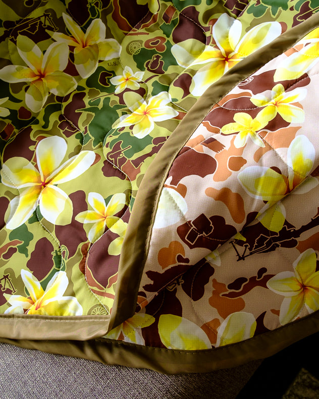 Woobie USA Throw Blanket - Aloha Pua Honu - Double-Sided - Bawidamann Art