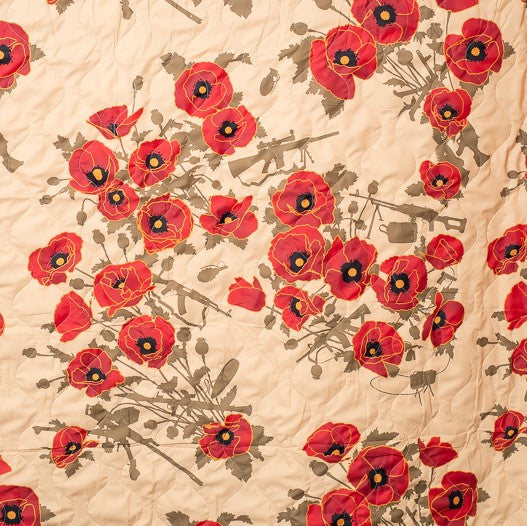 Woobie USA Throw Blanket - Poppies of War SET of 2 - Bawidamann Art