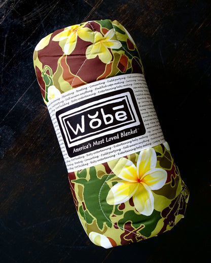 Woobie USA Throw Blanket - Aloha Pua Honu - Double-Sided - Bawidamann Art